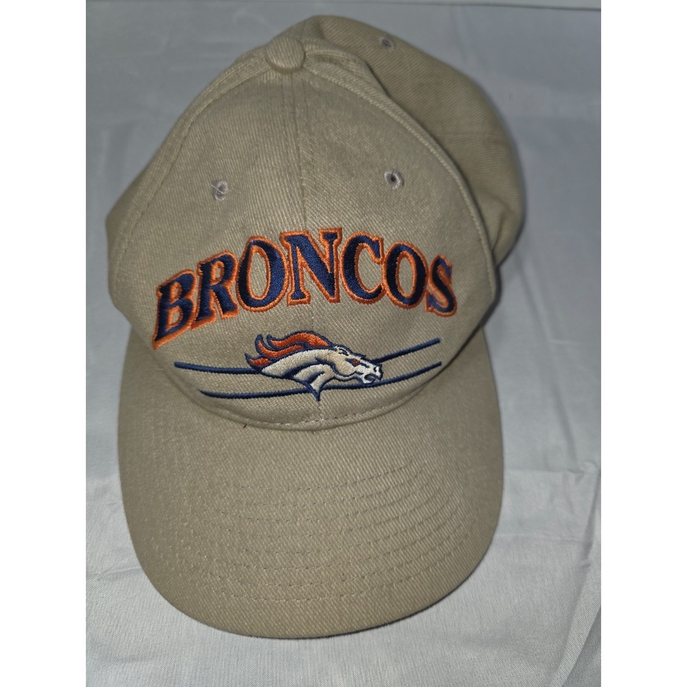Castrol NFL Denver Broncos Baseball Hat Cap Beige‎ One Size Adjustable